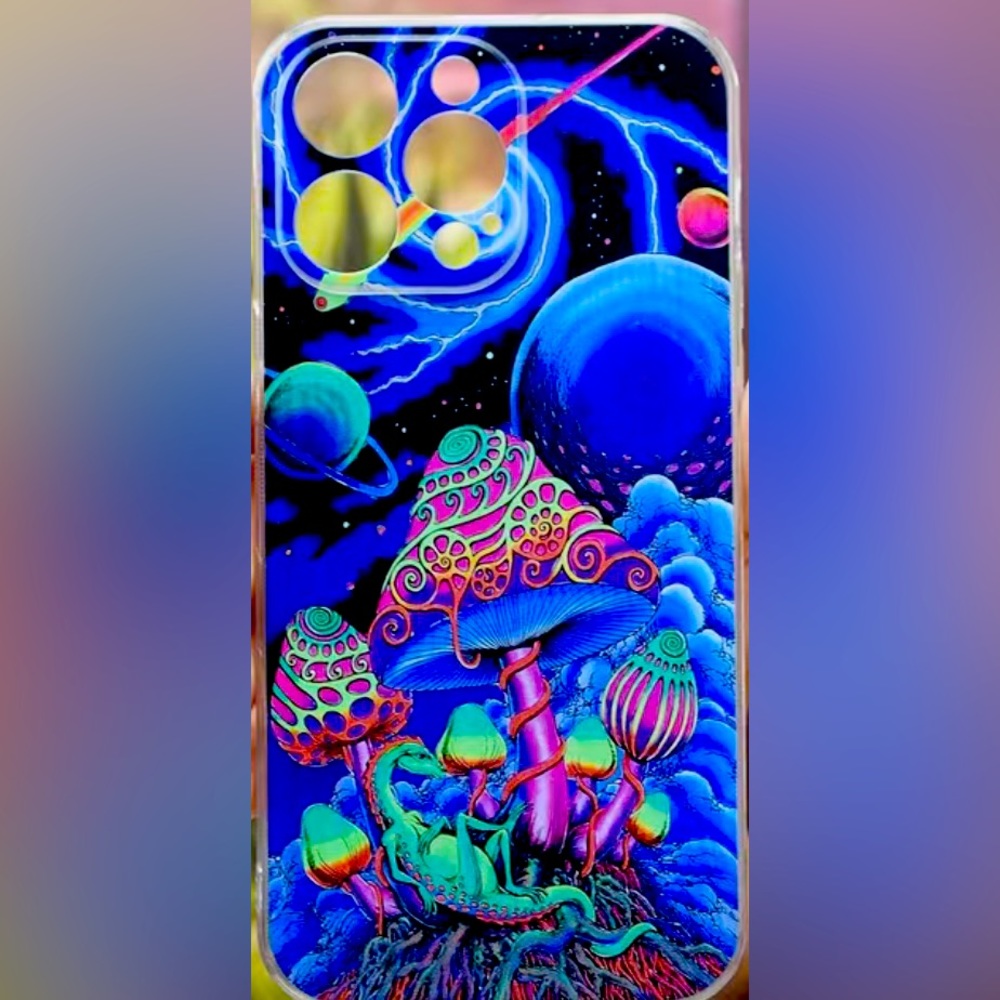 iPhone 11 Pro cute mushroom Art soft phone case NWOT